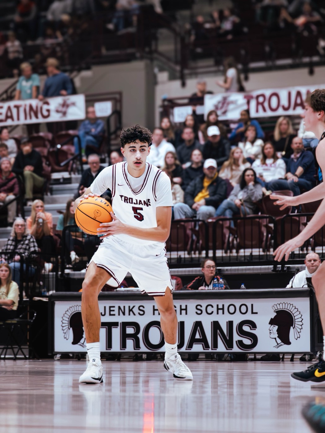 Aiden Bezenah bringing the ball up at Jenks